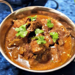 Mantra carta Lamb curry restaurante Indio-autentica